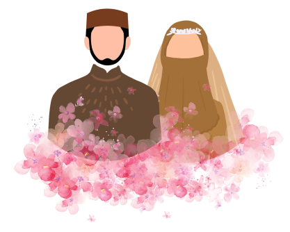 Couple Coklat Hijab bunga